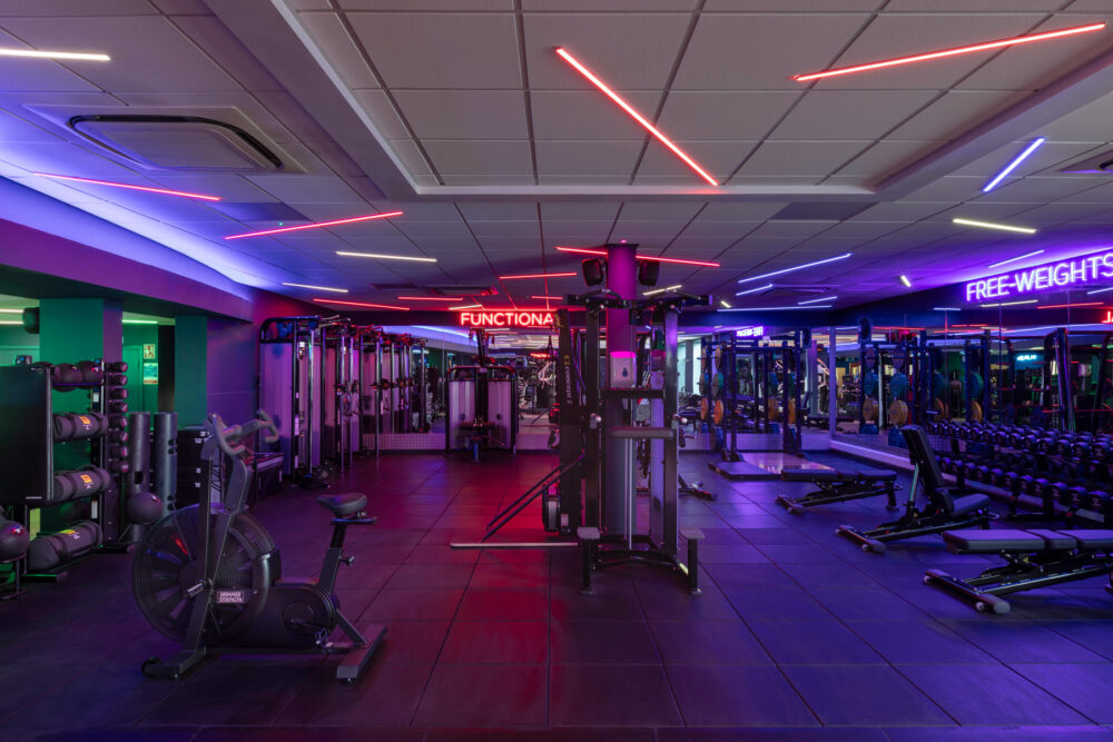 modern gym layout of the Spa at Beckenham